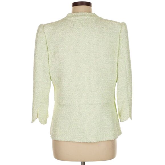 NEW Armani Collezioni Italian Size 50 Blazer Shimmer Textured Green Silver White - Picture 4 of 13
